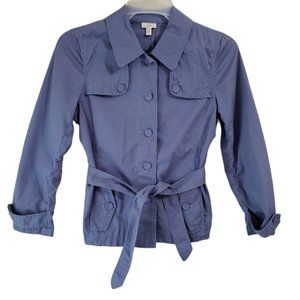 J. Jill| Lavender Button-Up Belted Waist Jacket